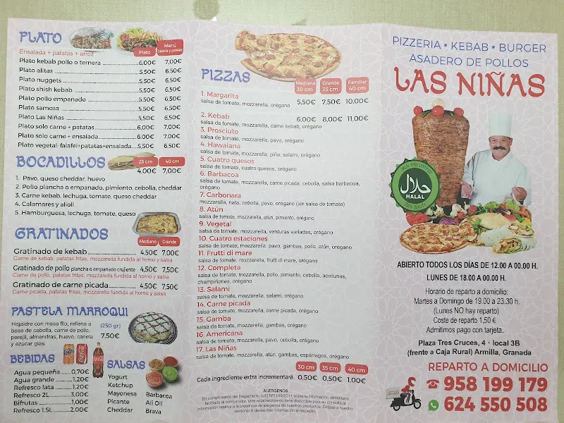 Pizzeria kebab burger pollo assado las niñas - Armilla